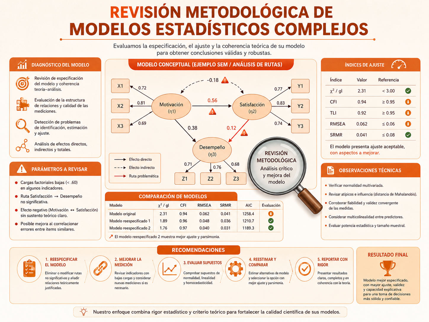 Revisión metodológica de modelos estadísticos complejos
